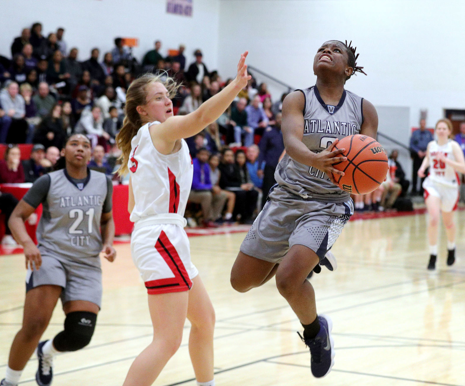 Atlantic City vs Ocean City CAL girls basketball semifinals game